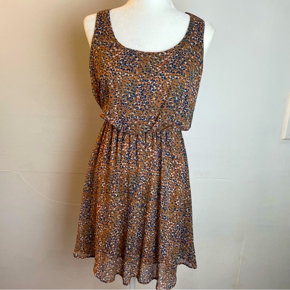 Lush Dresses & Skirts - Lush Bohemian Animal Print Sleeveless Fit & Flare Dress Women’s size Medium